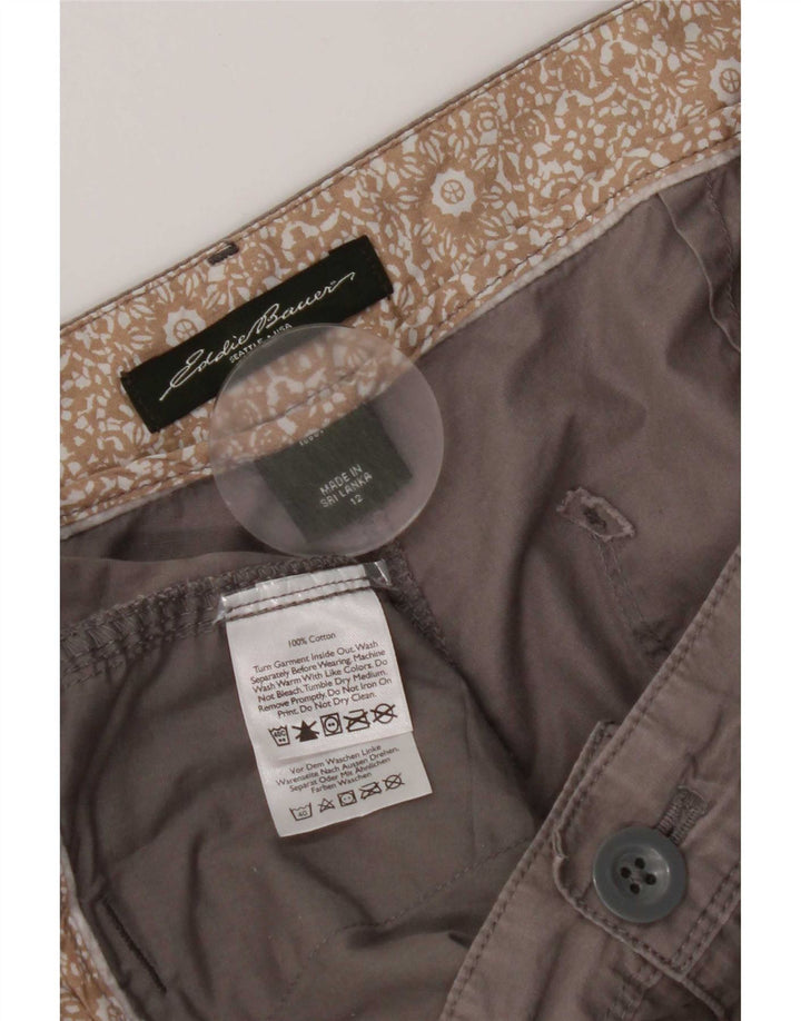 Женские шорты чинос Eddie Bauer, размер США 12, большой размер W34, серый хлопок