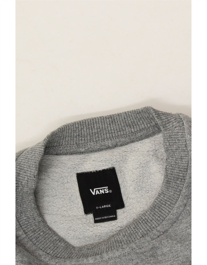 VANS Boys Graphic Sweatshirt Jumper 14-15 Years XL Grey Vintage Vans and Second-Hand Vans from Messina Hembry 