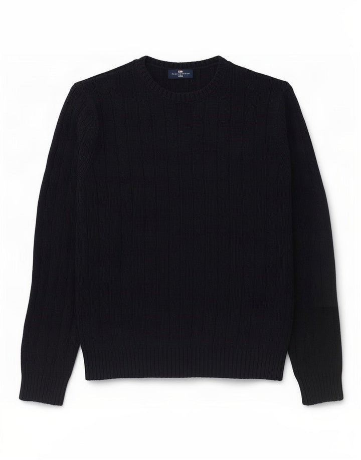 Мужской свитер с круглым вырезом Marks & Spencer Blue Harbour, маленький темно-синий