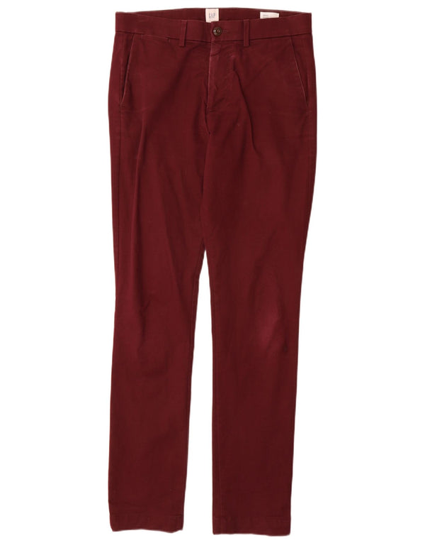 Мужские брюки-чиносы Gap W30 L32 бордовые, хлопок