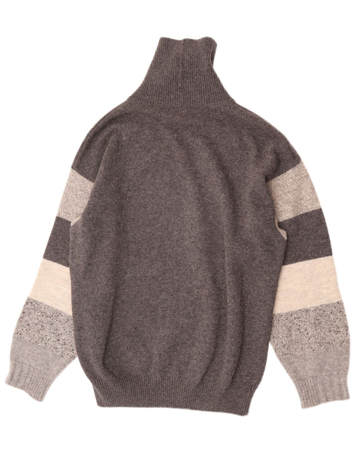 Мужской джемпер с высоким воротником Iceberg Tom and Jerry, большой серый мультяшный свитер