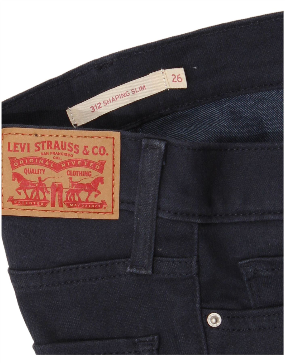 Женские джинсы Levi's 312 Shaping Slim W26 L31 Темно-синие