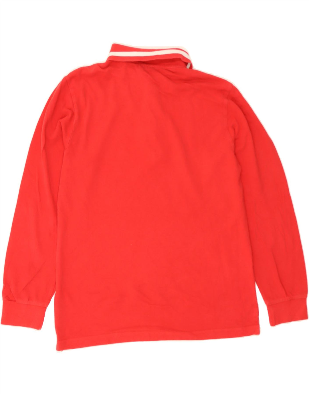 DIADORA Mens Long Sleeve Polo Shirt Medium Red Cotton Vintage Diadora and Second-Hand Diadora from Messina Hembry 