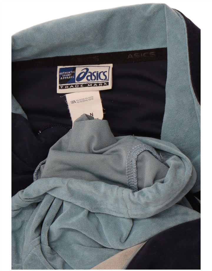 Мужской спортивный костюм ASICS, верхняя куртка, большая синяя спортивная куртка из полиэстера с цветными блоками