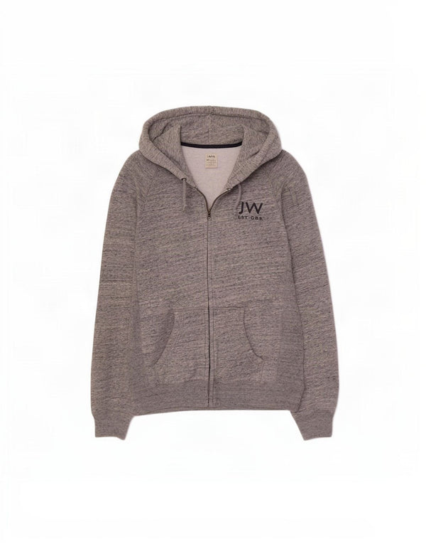 Мужской свитер с капюшоном на молнии Jack Wills, маленький серый хлопок с крапинками