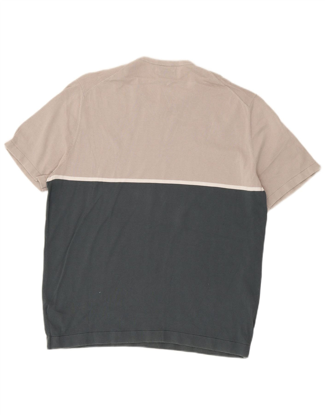 Мужской джемпер с круглым вырезом Massimo Dutti XL, серый с цветными блоками