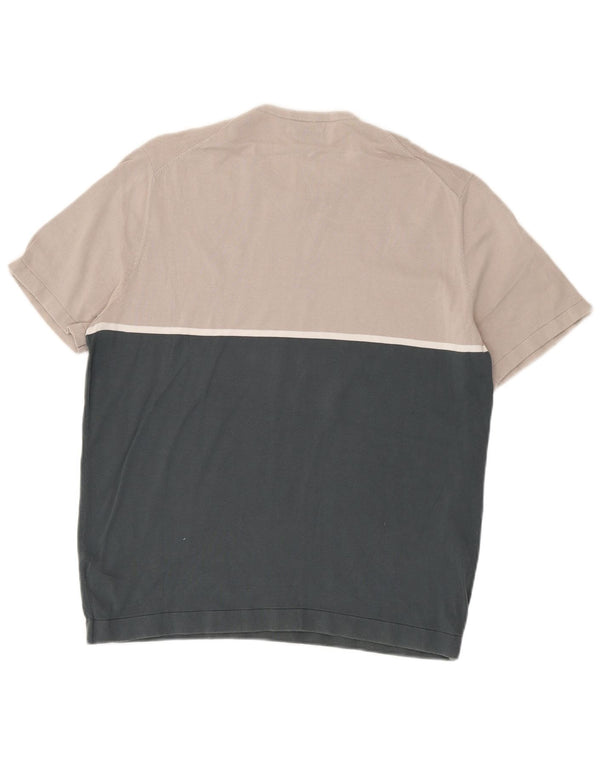 Мужской джемпер с круглым вырезом Massimo Dutti XL, серый с цветными блоками