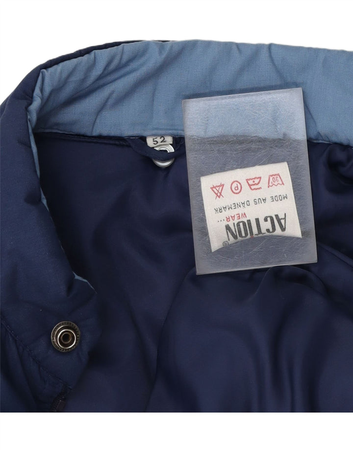 VINTAGE Mens Bomber Jacket IT 52 XL Navy Blue Polyester Vintage Vintage and Second-Hand Vintage from Messina Hembry 