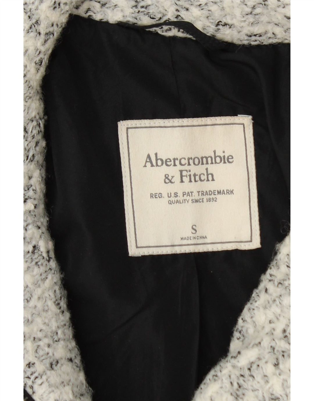 Женское пальто оверсайз Abercrombie & Fitch UK 10, маленькое серое шерстяное пятно