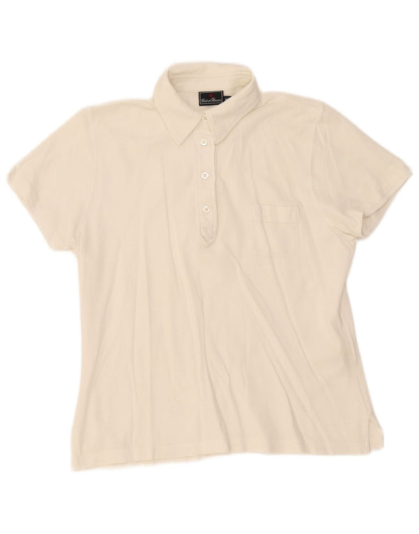 Женская рубашка поло Conte of Florence, Великобритания 18 XL, белый хлопок