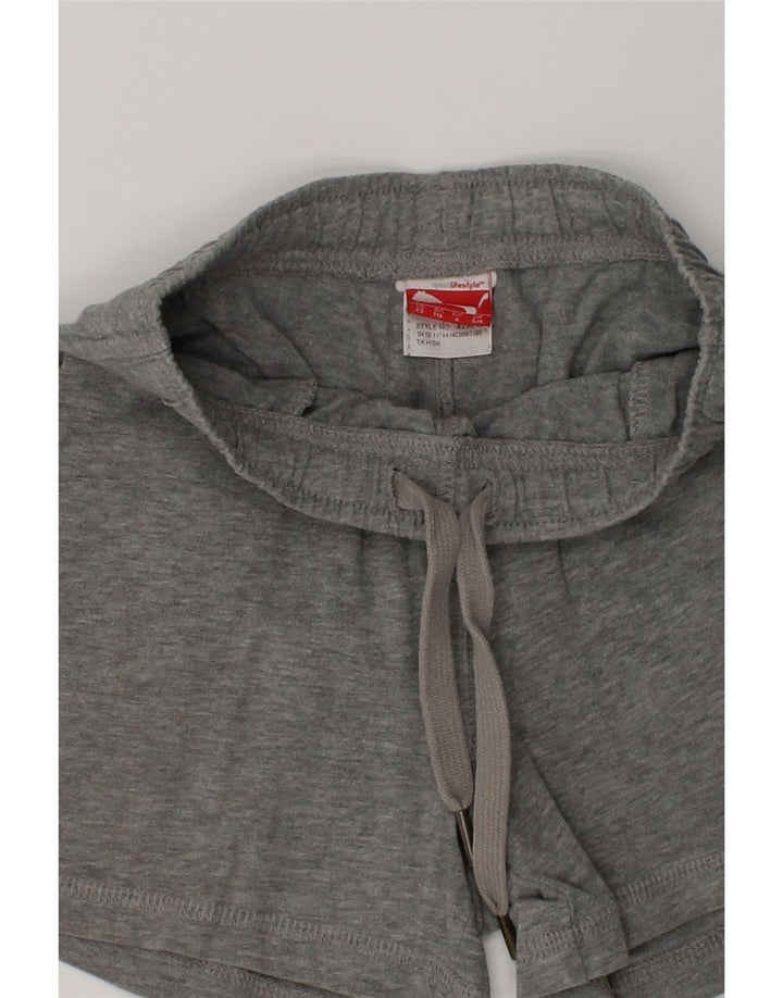 PUMA Girls Graphic Sport Shorts 5-6 Years Grey Cotton | Vintage Puma | Thrift | Second-Hand Puma | Used Clothing | Messina Hembry 
