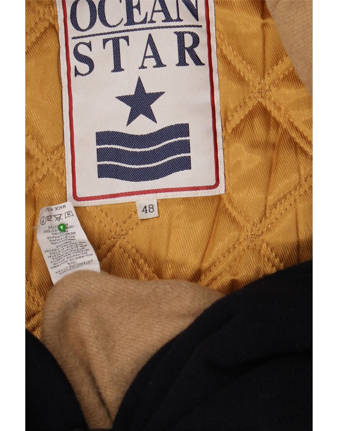 Мужской дафлкот с капюшоном Ocean Star IT 48 Средний Темно-Синий Полиамид