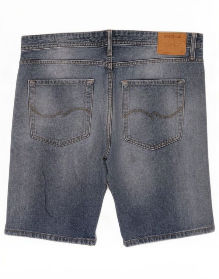 Мужские джинсовые шорты Jack & Jones, большие, синие, хлопок, W36