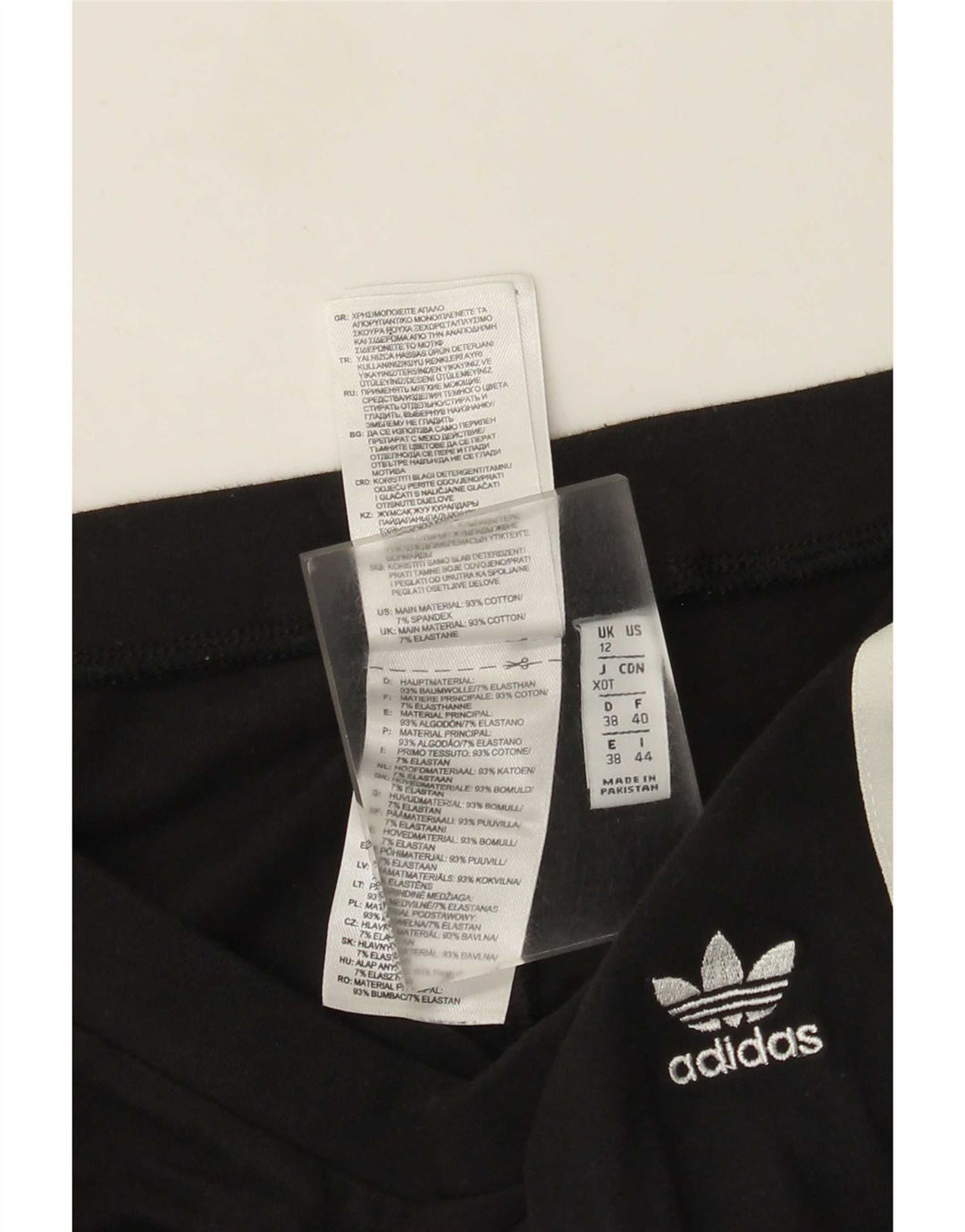 Женские леггинсы Adidas UK 12, средние черные хлопковые