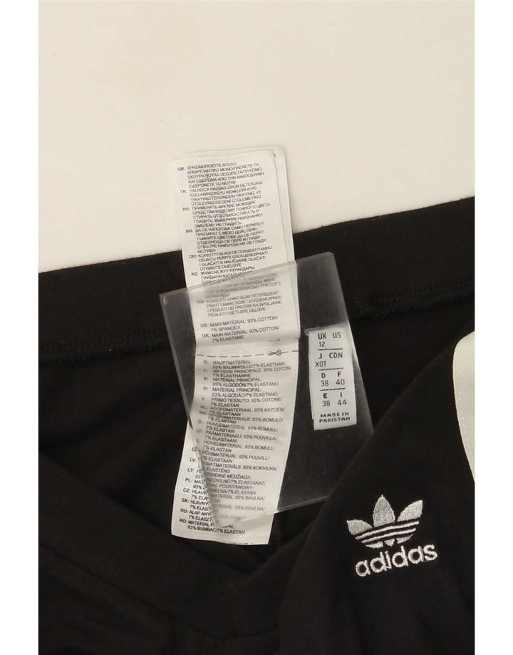 Женские леггинсы Adidas UK 12, средние черные хлопковые