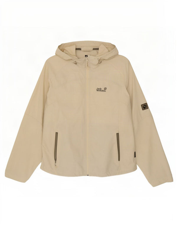 Jack Wolfskin Женский спортивный костюм с капюшоном, верхняя куртка, Великобритания, 18/20 XL, бежевый