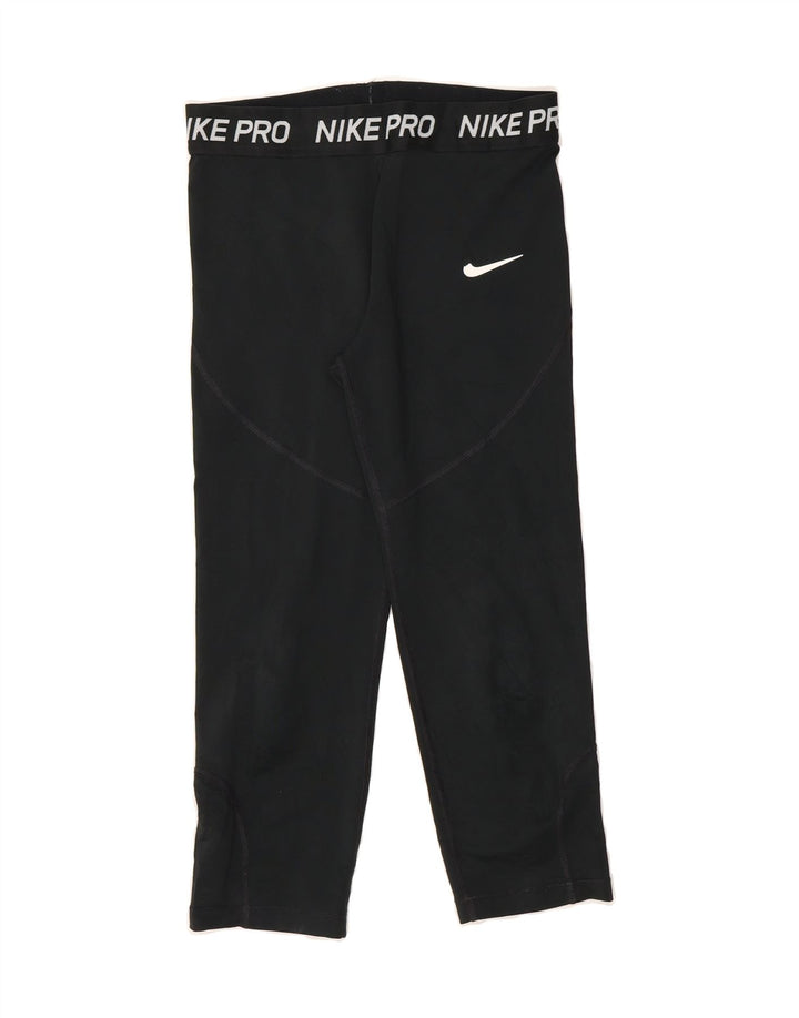 NIKE Womens Graphic Capri Leggings UK 4 XS  Black Vintage Nike and Second-Hand Nike from Messina Hembry 