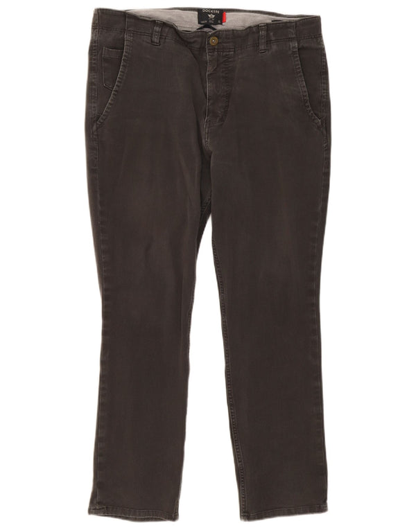 Мужские узкие брюки-чиносы Dockers W34 L27, серые, хлопковые