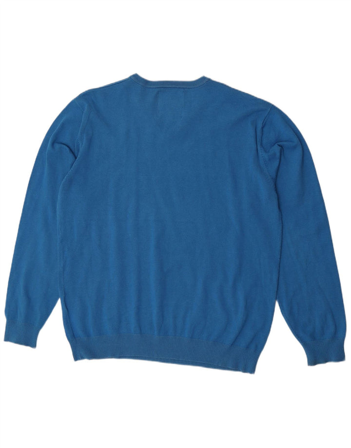 Мужской джемпер с v-образным вырезом Jack & Jones 2XL, синий акрил