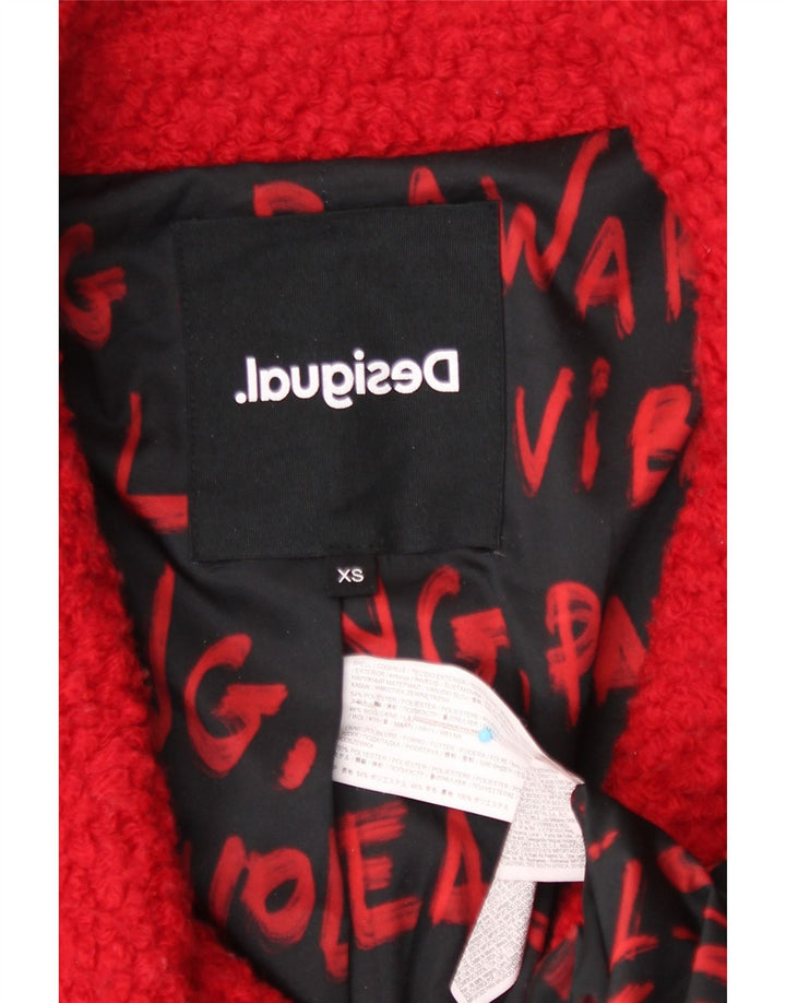 Женское двубортное пальто оверсайз Desigual UK 6 XS, красный полиэстер