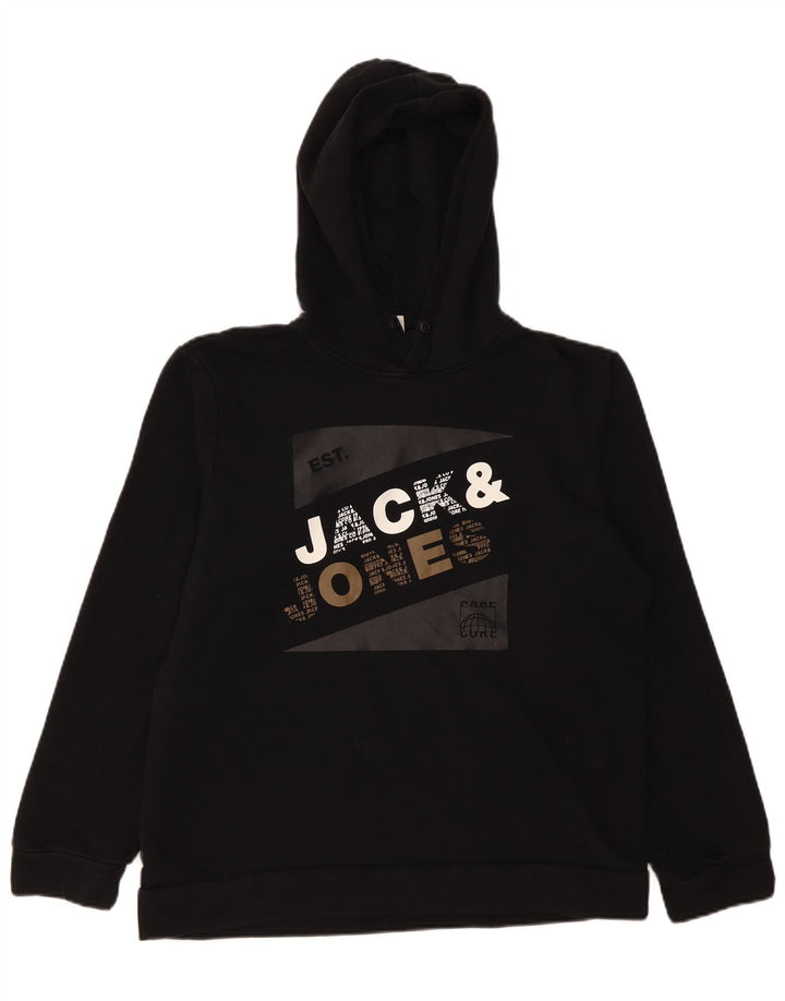 Мужской джемпер с капюшоном с рисунком Jack & Jones, маленький черный