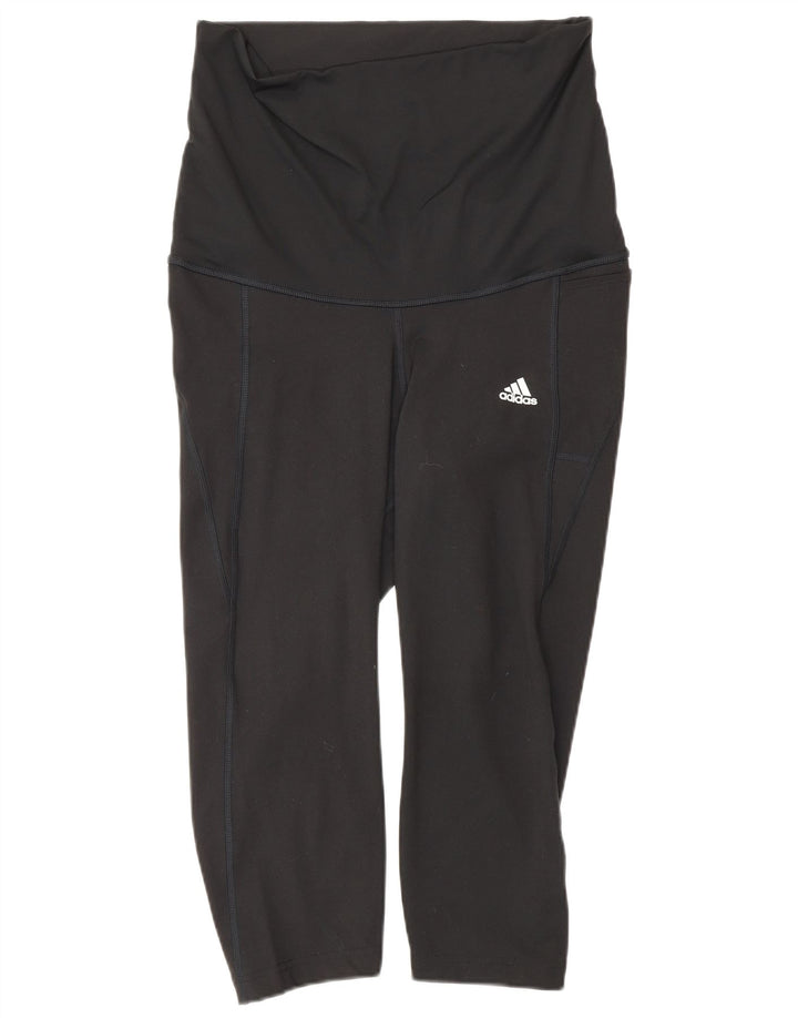 Женские капри для беременных Adidas UK 12/14, средний черный полиэстер