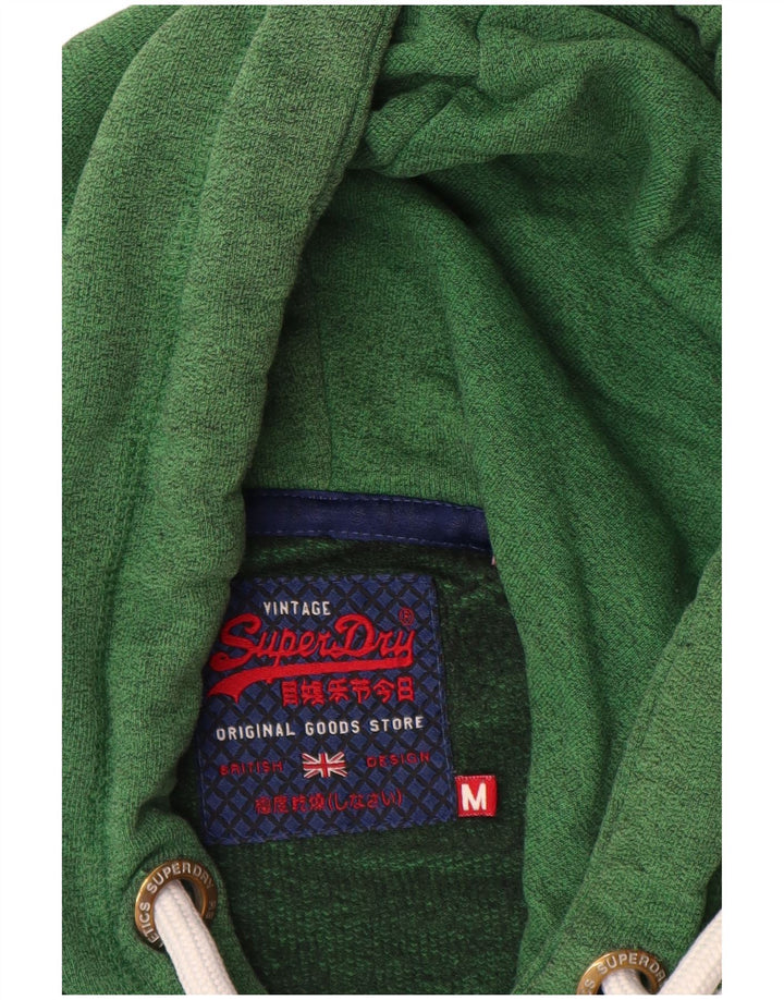 Мужской джемпер с капюшоном Superdry с рисунком, средний зеленый хлопок, хлопок