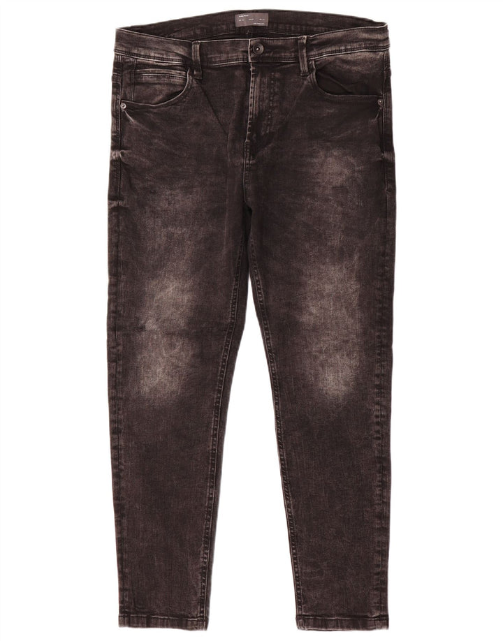 Мужские узкие джинсы Zara EU 44, большие W34 L27, серый хлопок