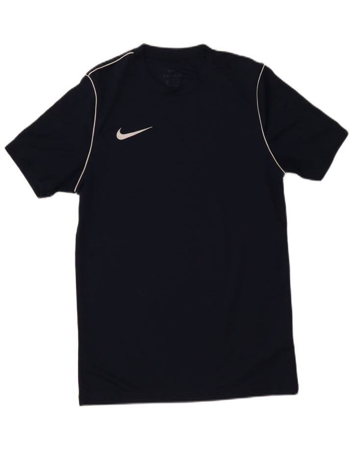 Мужская футболка Nike Dri Fit, маленький темно-синий полиэстер