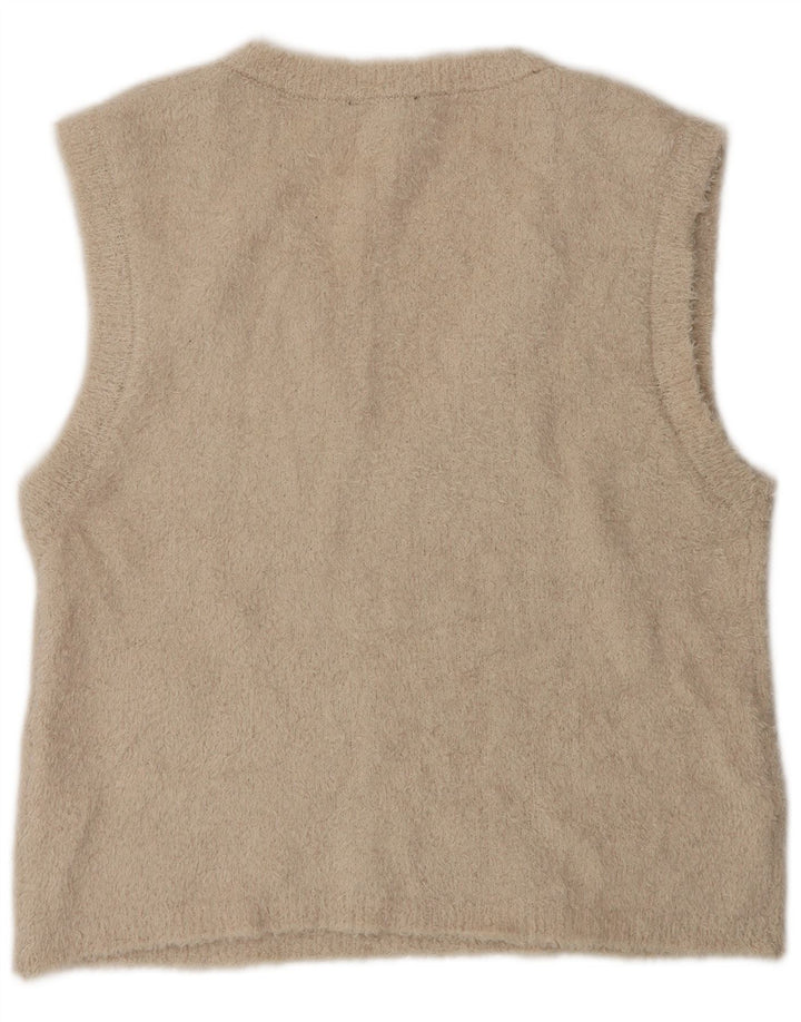 Женская майка Zara Vest UK 14, средний бежевый полиэстер