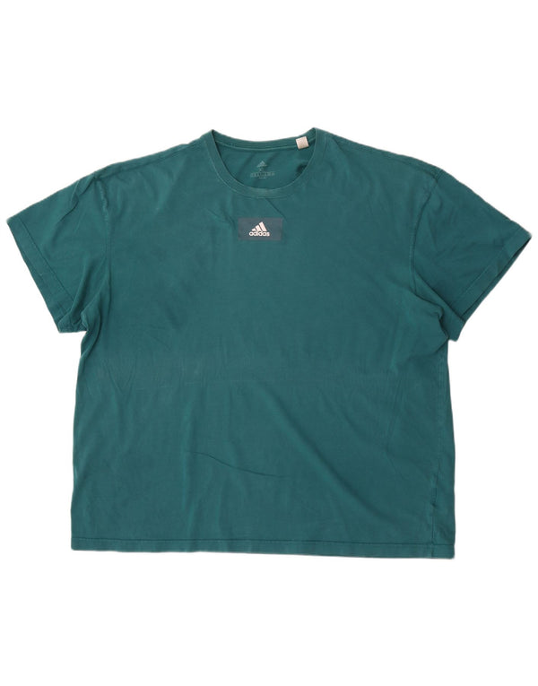Мужская футболка Adidas Top XL, зеленый хлопок