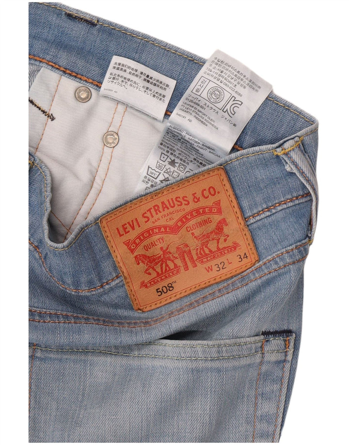 Мужские зауженные джинсы Levi's 508 W32 L31 синие, хлопок