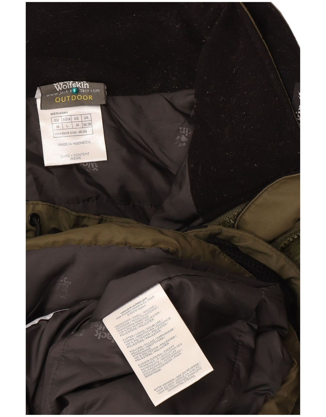 Мужская ветровка JACK WOLFSKIN UK 36/38, средний хаки, цветные блоки