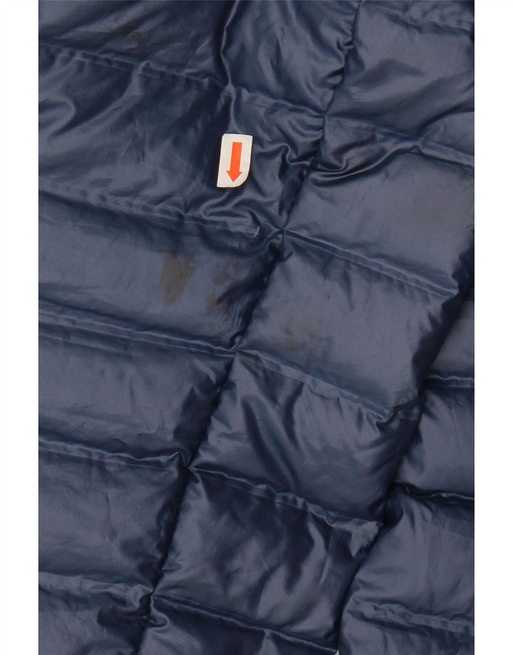 ADIDAS Mens Padded Jacket UK 38 Medium Navy Blue Polyester