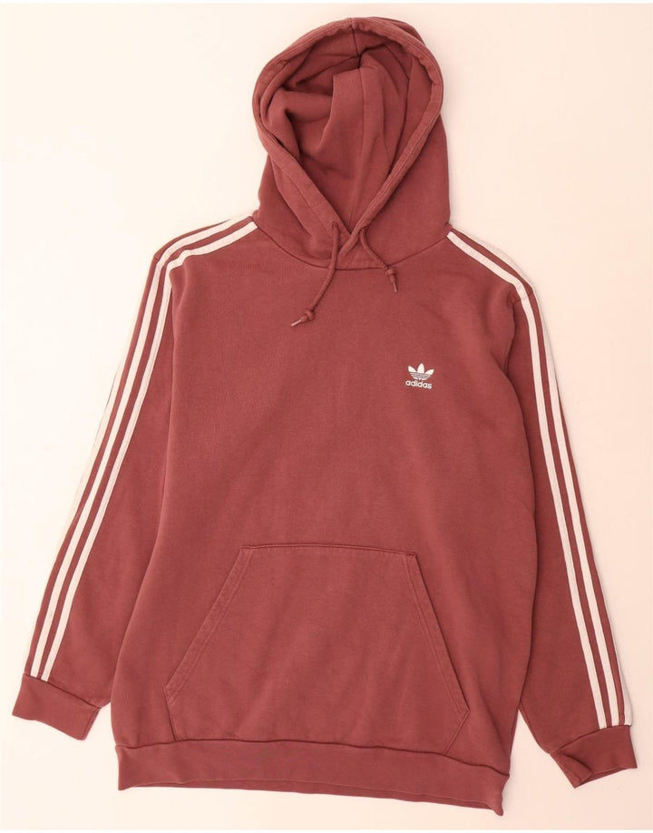 Мужской джемпер с капюшоном Adidas, большой темно-бордовый хлопок