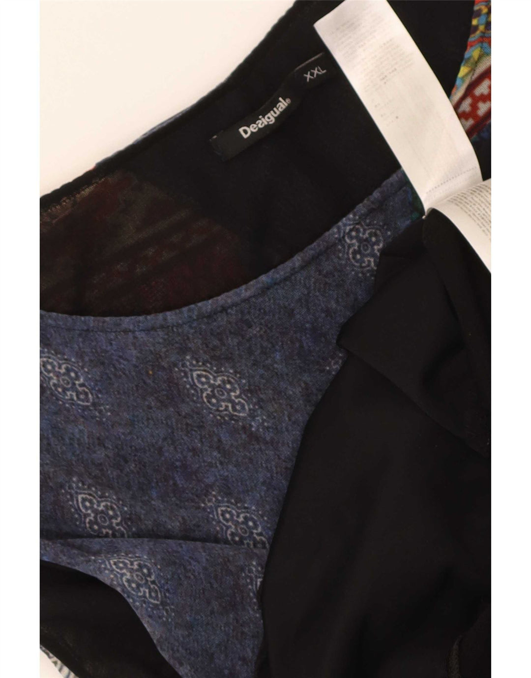 Женское платье трапециевидного силуэта с графическим рисунком Desigual UK 20 2XL, разноцветное пэчворк