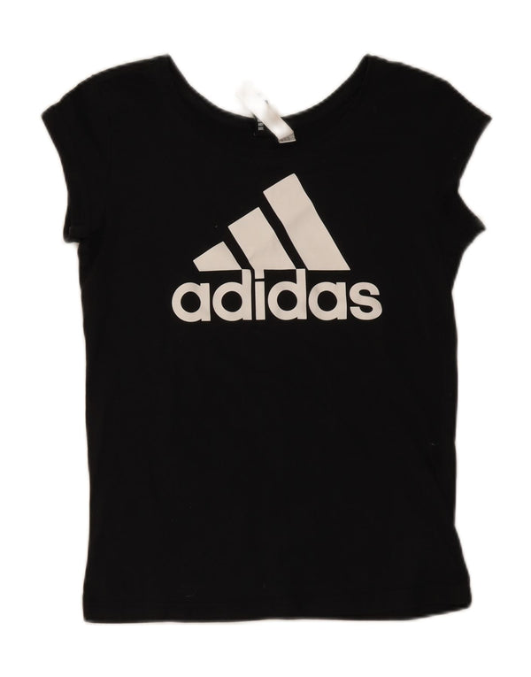 Женская футболка с рисунком Adidas Top UK 4/6 XS, черный хлопок