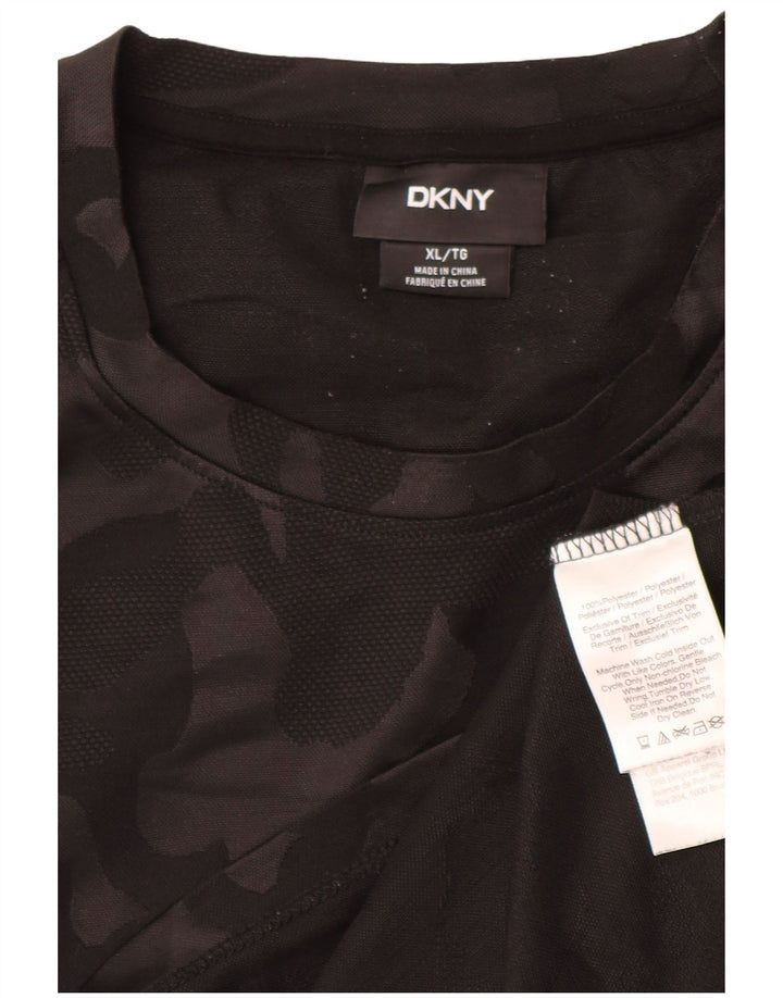 Мужская футболка DKNY Top XL, черный камуфляжный полиэстер