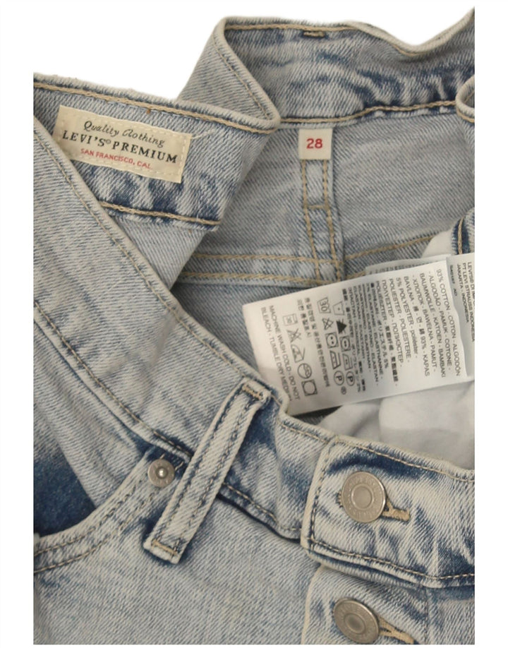 Женская джинсовая юбка Levi's W28, хлопок среднего синего цвета