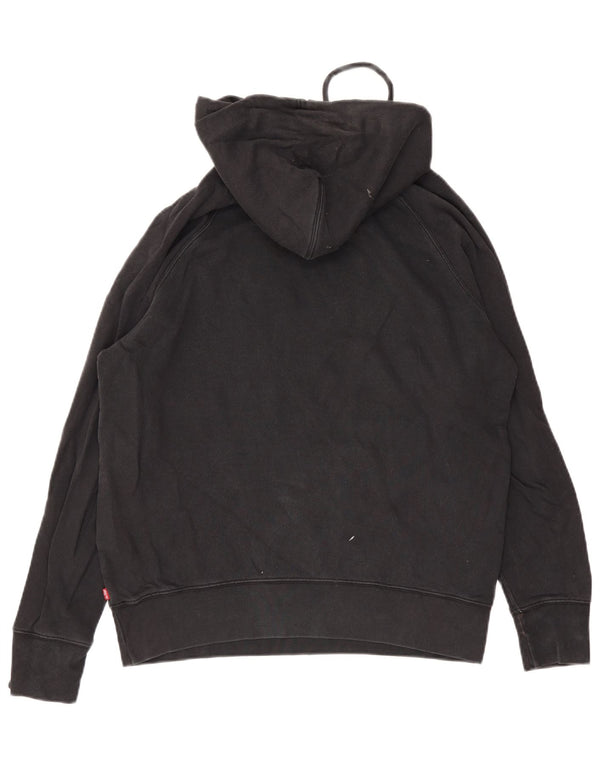 Мужской джемпер с капюшоном Levi's, черный, хлопковый, среднего размера