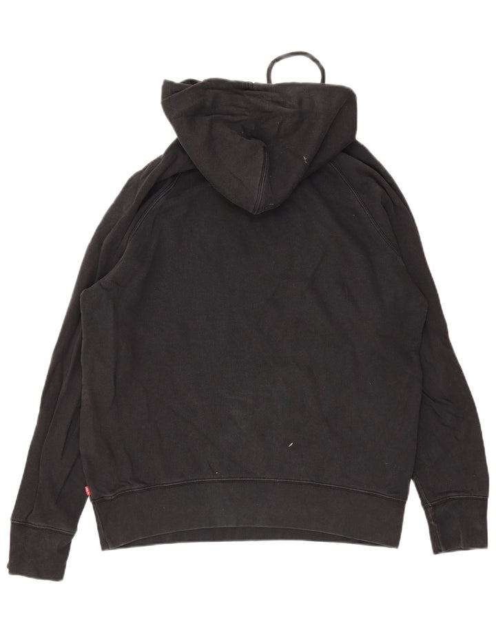 Мужской джемпер с капюшоном Levi's, черный, хлопковый, среднего размера