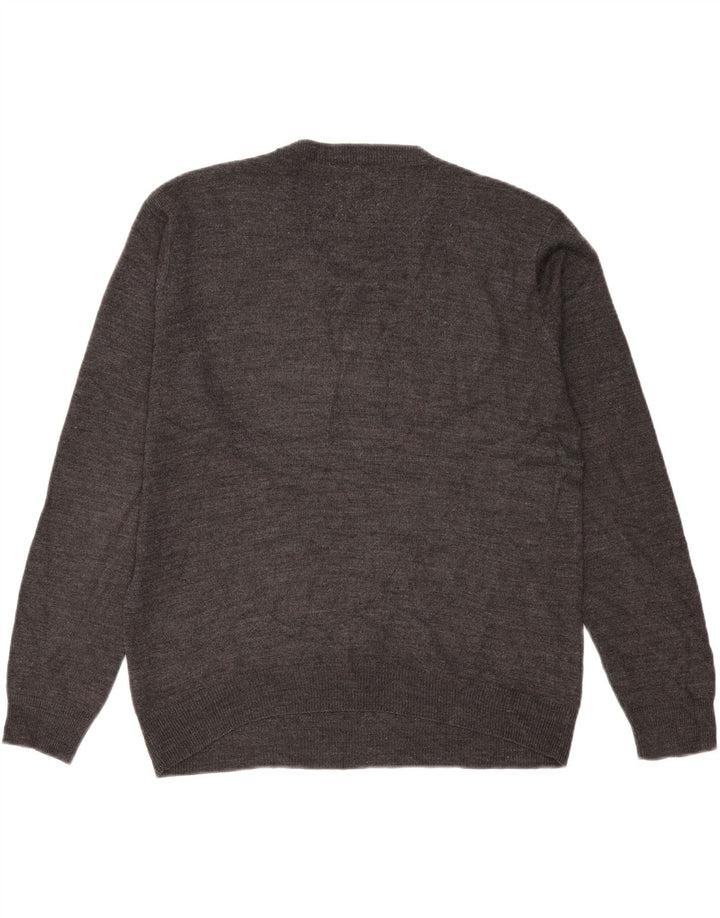 Мужской джемпер с v-образным вырезом Pierre Cardin, большой серый акрил