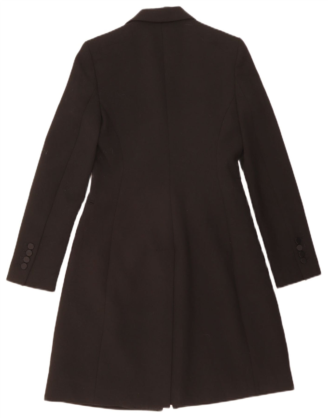 Женское двубортное пальто ZARA UK 10, маленькое черное