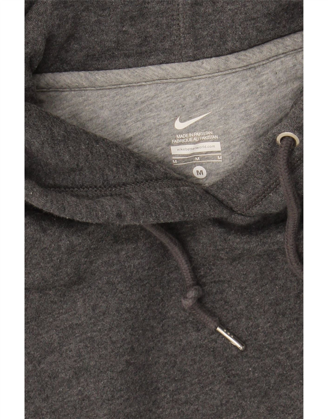 NIKE Womens Hoodie Jumper UK 14 Medium Grey Cotton Vintage Nike and Second-Hand Nike from Messina Hembry 