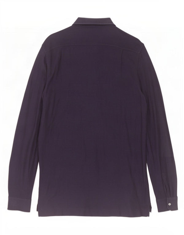 Ermenegildo Zegna Мужская рубашка IT 50 Medium Navy Blue Хлопок