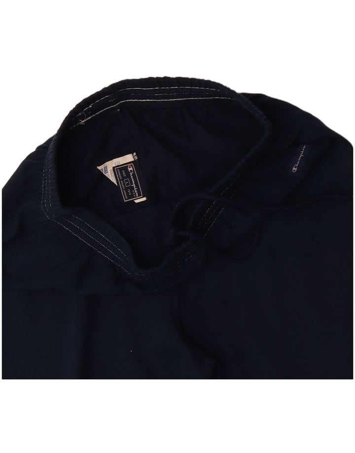 CHAMPION Mens Tracksuit Trousers Large  Navy Blue Cotton
