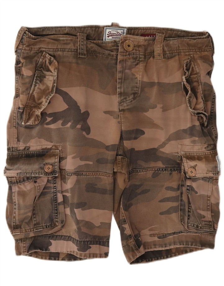 Мужские шорты-карго Superdry, большие W36, коричневые камуфляжные хлопковые шорты
