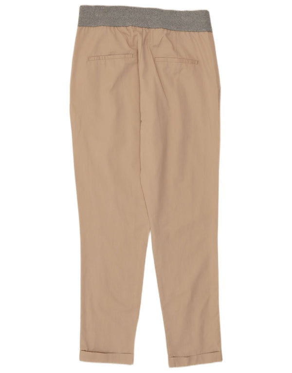 Женские узкие брюки-чиносы Zara, маленькие W26 L27, бежевые, хлопковые с цветными блоками