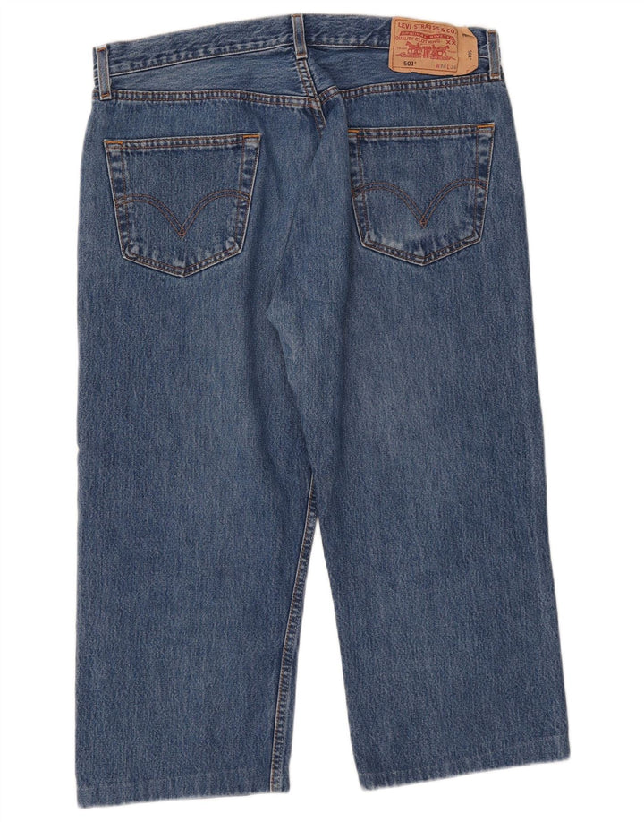 Мужские джинсы-капри Levi's 501 W36 L21 синие, хлопок