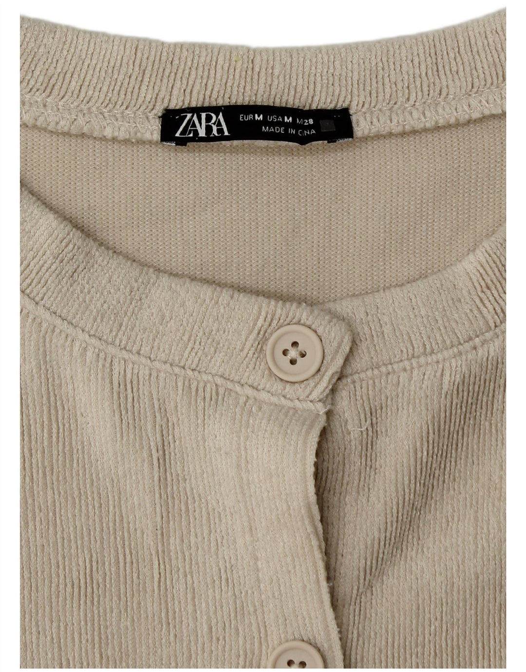 Женский укороченный кардиган Zara UK 12, средний бежевый